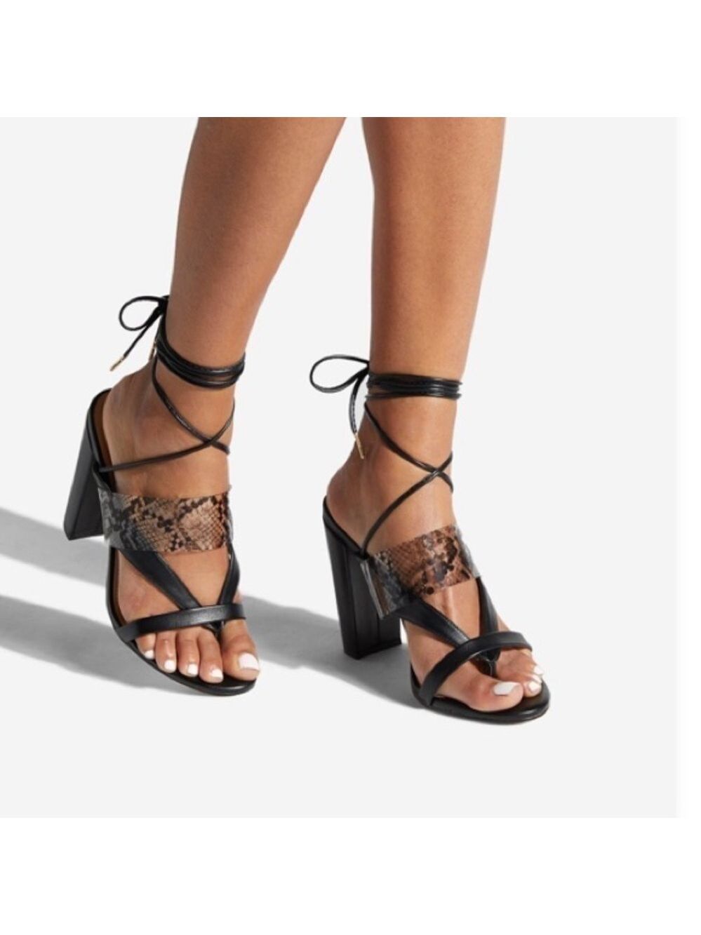 Shoe Dazzle Sylma Lace Up Sandal Size 10
